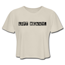 Load image into Gallery viewer, LIFT HEAVY - Women's Cropped T-Shirt - dust
